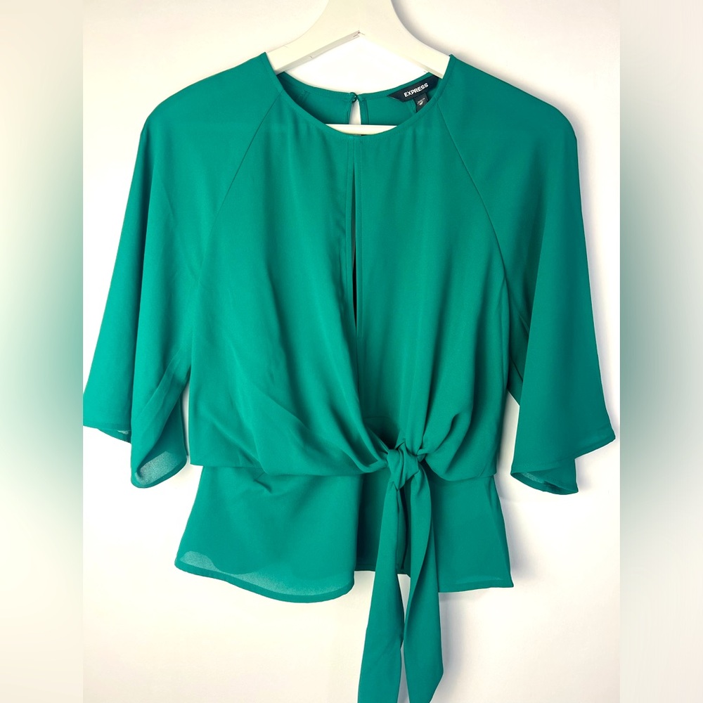 EXPRESS NEW Woman’s Blouse! St Patrick’s Green, Size XS